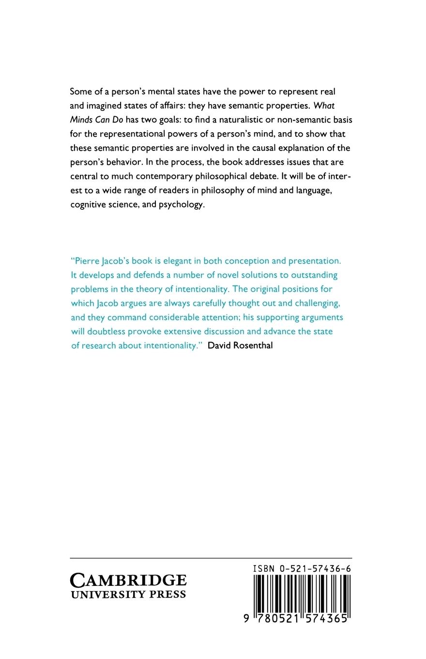 Rückseitencover What Minds Can Do