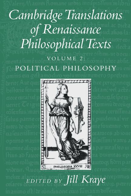 Vorderes Coverbild Cambridge Translations of Renaissance Philosophical Texts, Volume II
