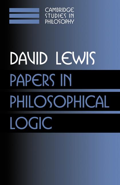 Vorderes Coverbild Papers in Philosophical Logic