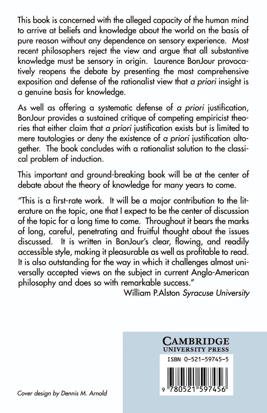 Rückseitencover In Defense of Pure Reason