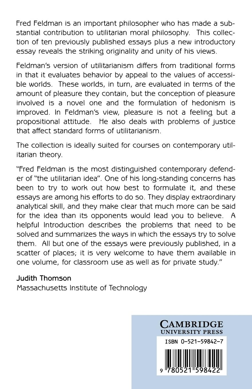 Rückseitencover Utilitarianism, Hedonism, and Desert