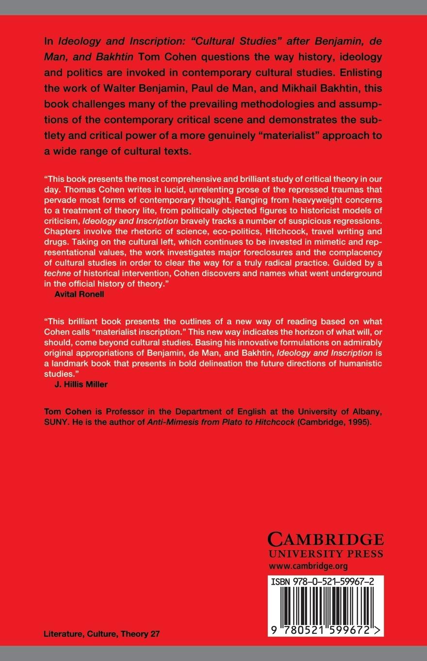 Rückseitencover Ideology and Inscription