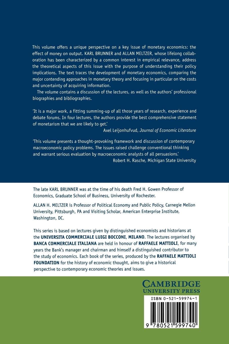Rückseitencover Money and the Economy