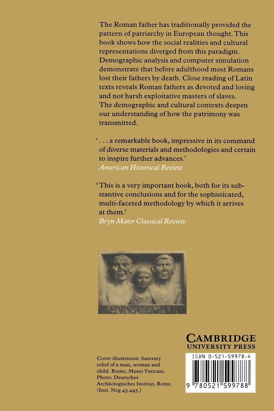 Rückseitencover Patriarchy, Property and Death in the Roman Family