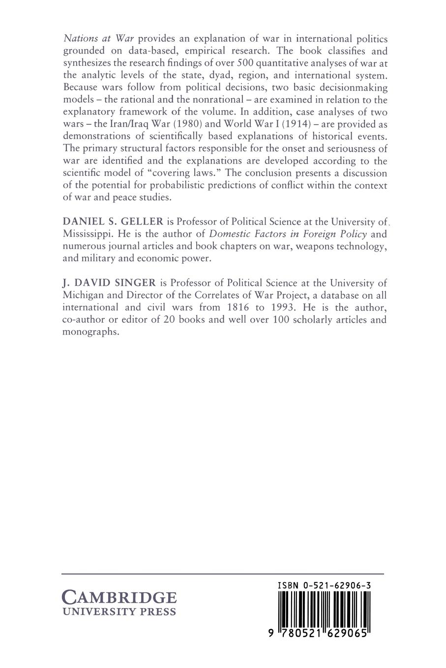 Rückseitencover Nations at War