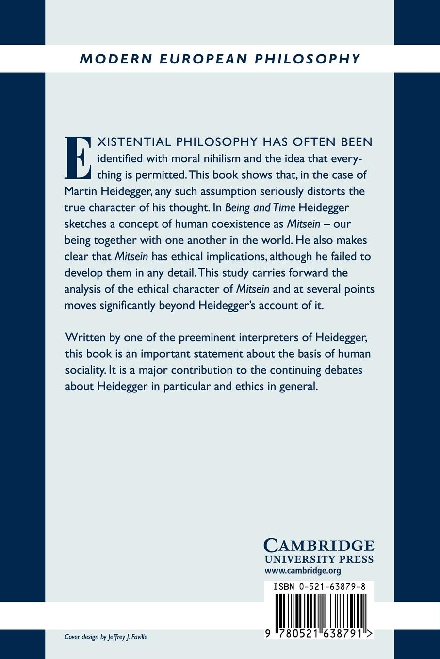 Rückseitencover Heidegger and the Ground of Ethics