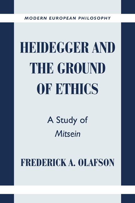 Vorderes Coverbild Heidegger and the Ground of Ethics