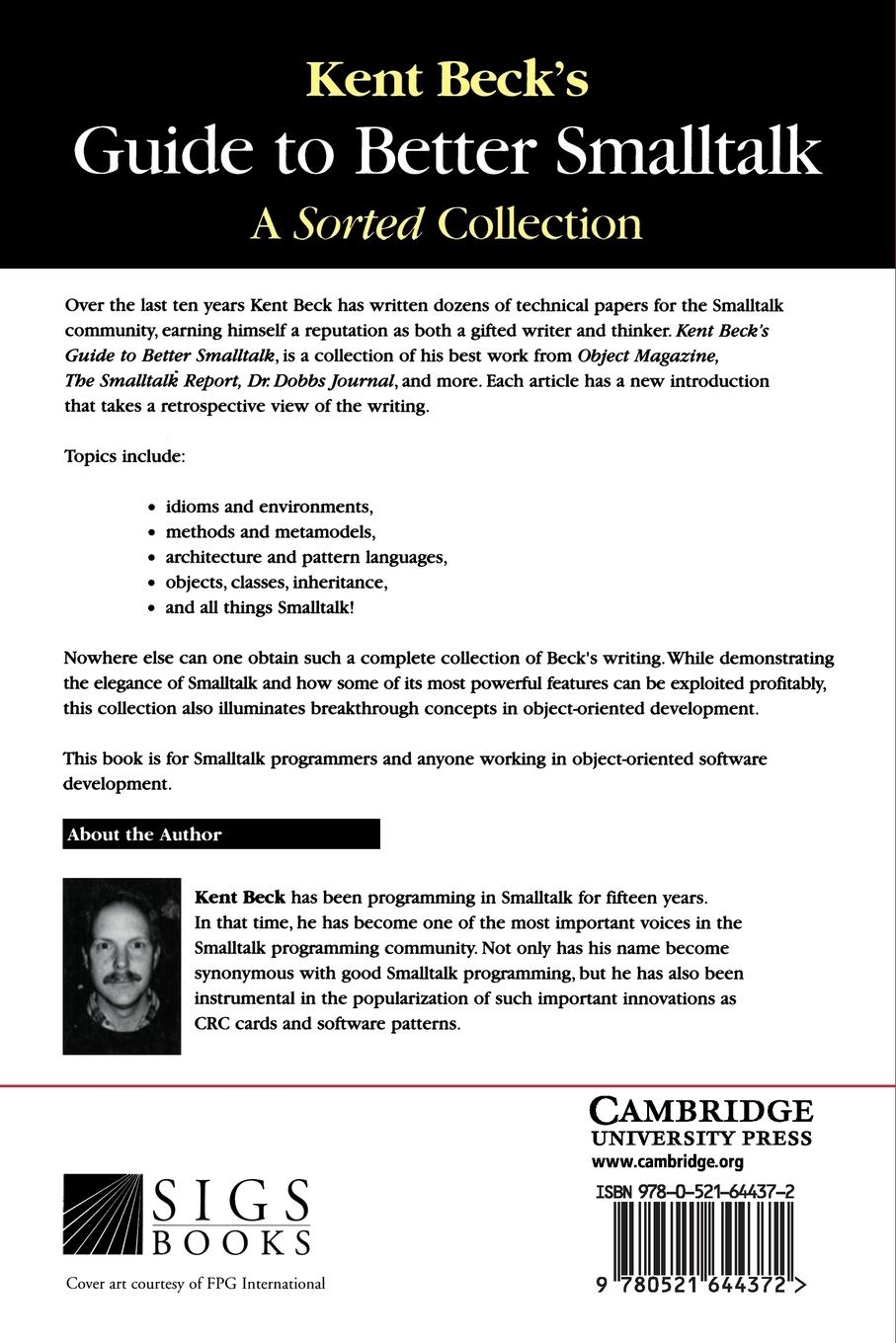 Rückseitencover Kent Beck's Guide to Better Smalltalk