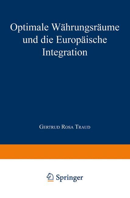 Vorderes Coverbild Optimale Währungsräume und die europäische Integration