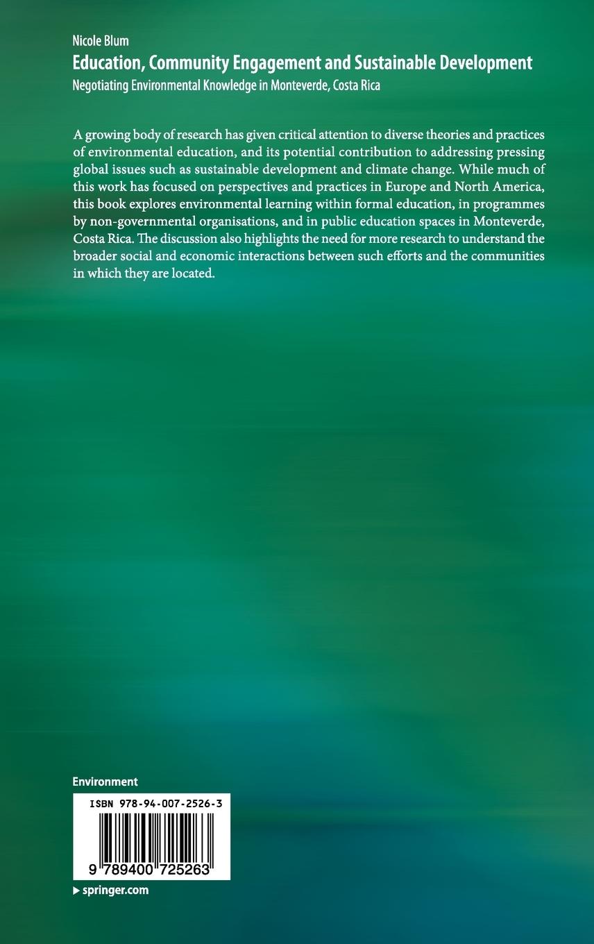 Rückseitencover Education, Community Engagement and Sustainable Development