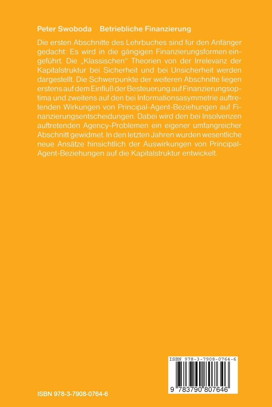 Rückseitencover Betriebliche Finanzierung