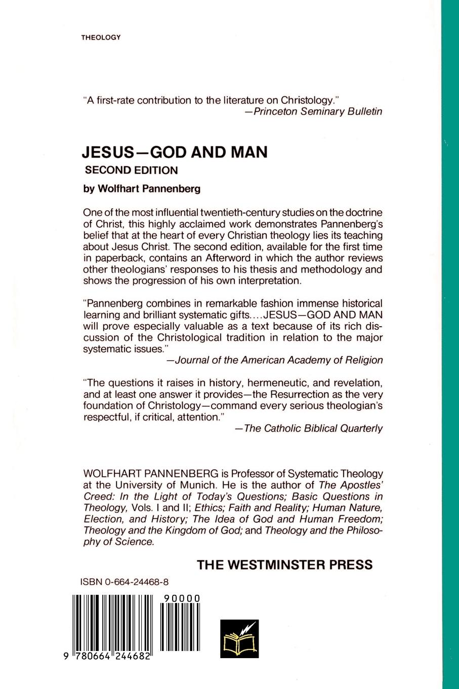 Rückseitencover Jesus God and Man