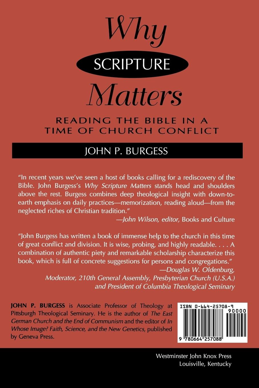 Rückseitencover Why Scripture Matters