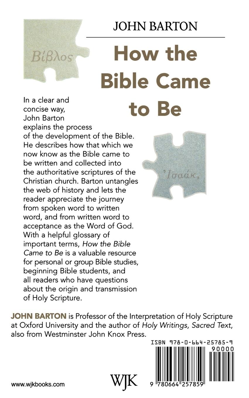 Rückseitencover How the Bible Came to Be
