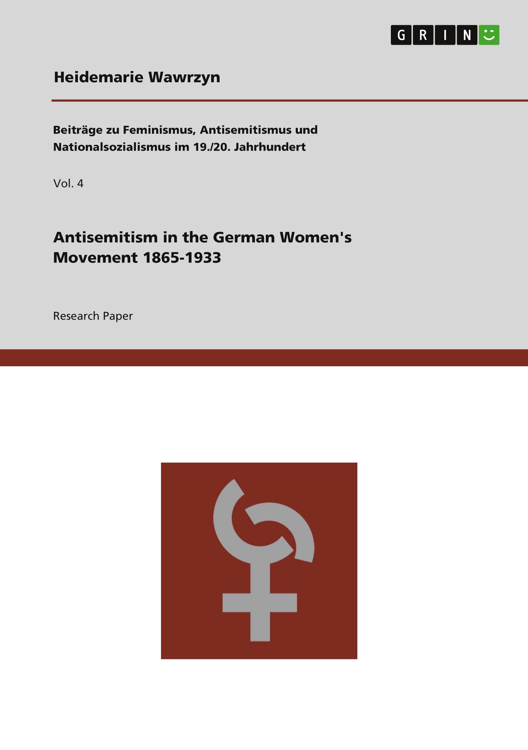 Vorderes Coverbild Antisemitism in the German Women's Movement 1865-1933