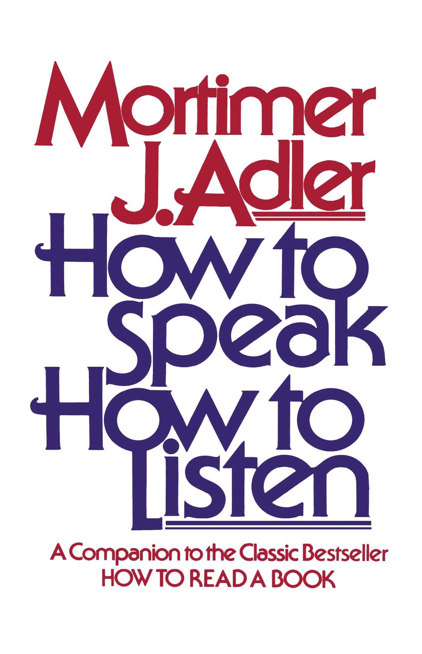 Vorderes Coverbild How to Speak How to Listen
