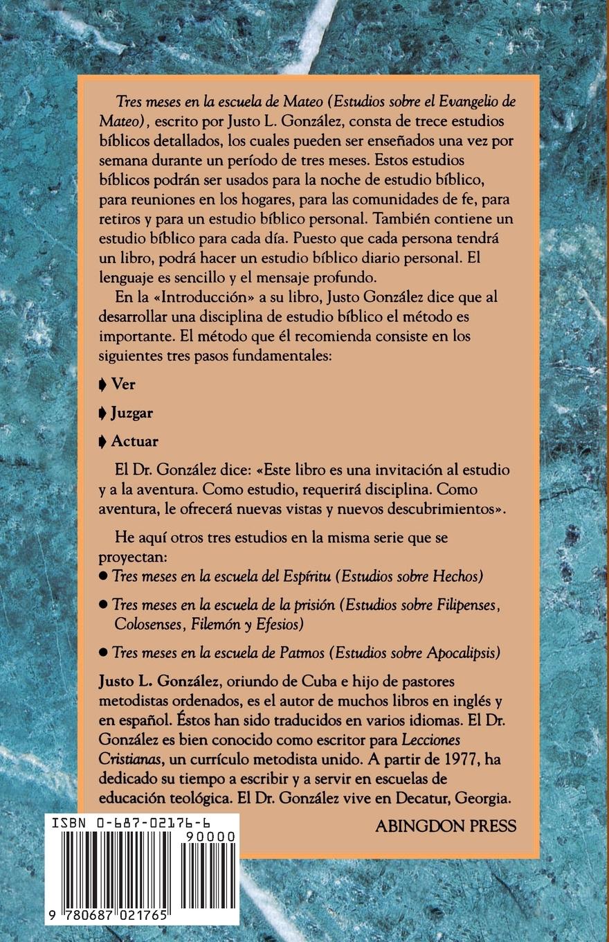 Rückseitencover Tres Meses En La Escuela de Mateo
