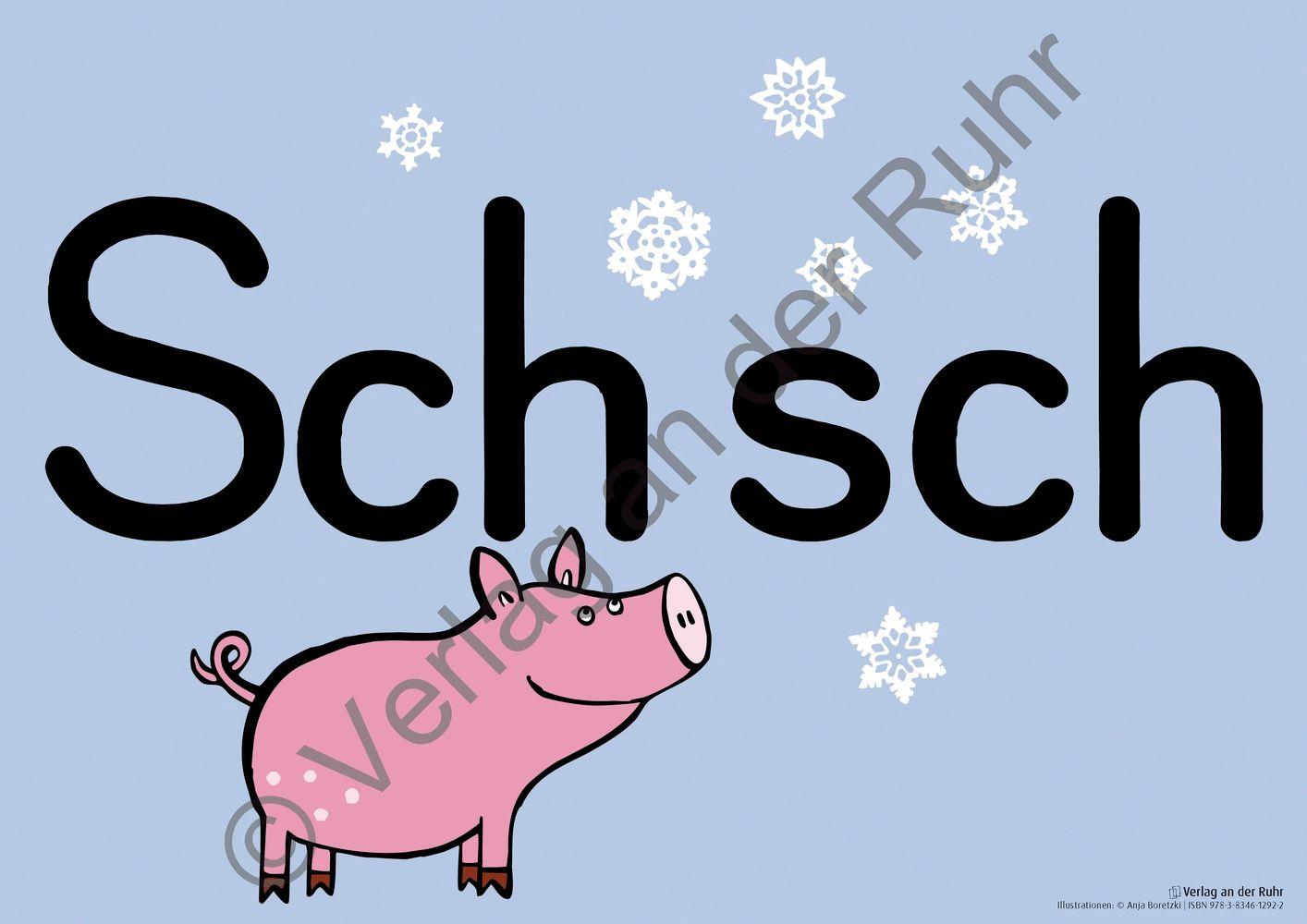 Beispielinhalt (Bild) 40 große Anlaut-Bildkarten für Kita und Grundschule