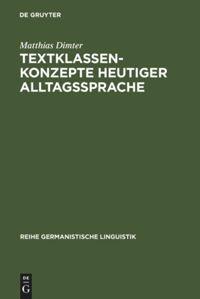 Vorderes Coverbild Textklassenkonzepte heutiger Alltagssprache