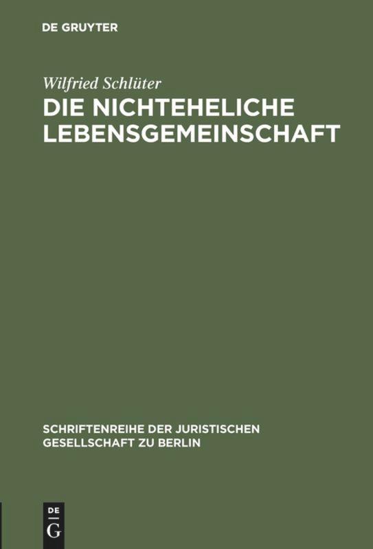 Vorderes Coverbild Die nichteheliche Lebensgemeinschaft