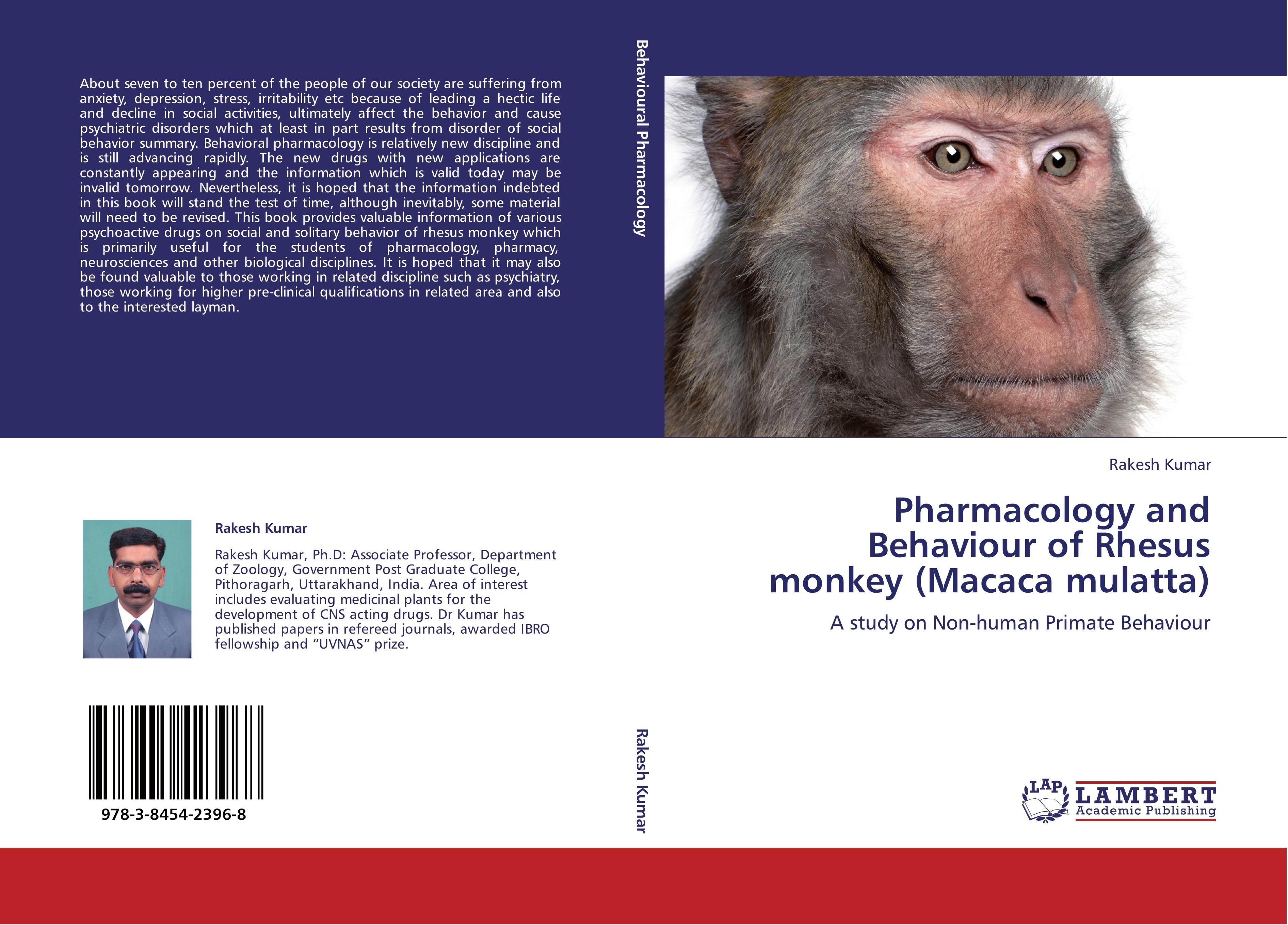 Vorderes Coverbild Pharmacology and Behaviour of Rhesus monkey (Macaca mulatta)