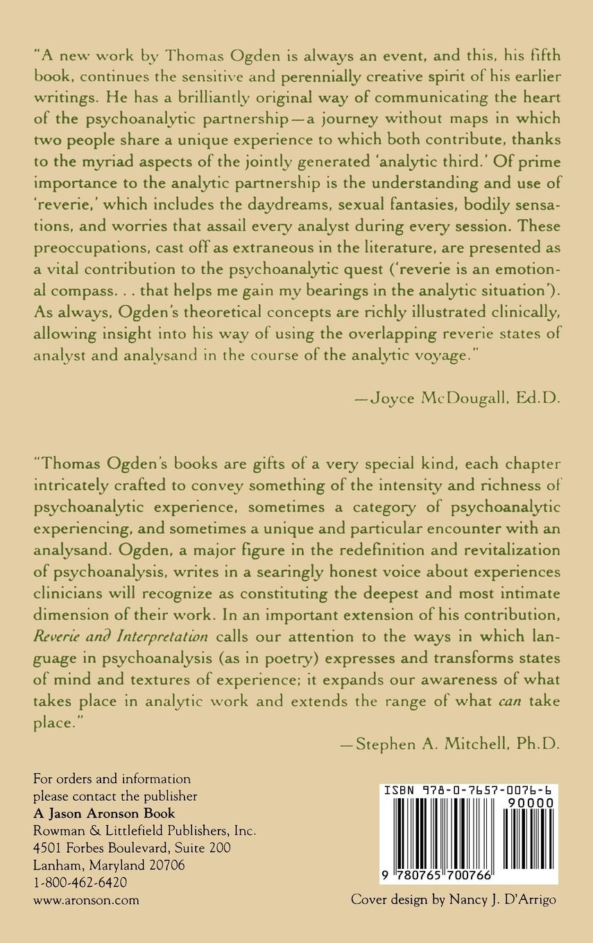 Rückseitencover Reverie and Interpretation