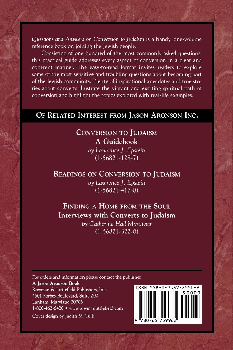 Rückseitencover Questions and Answers on Conversion to Judaism