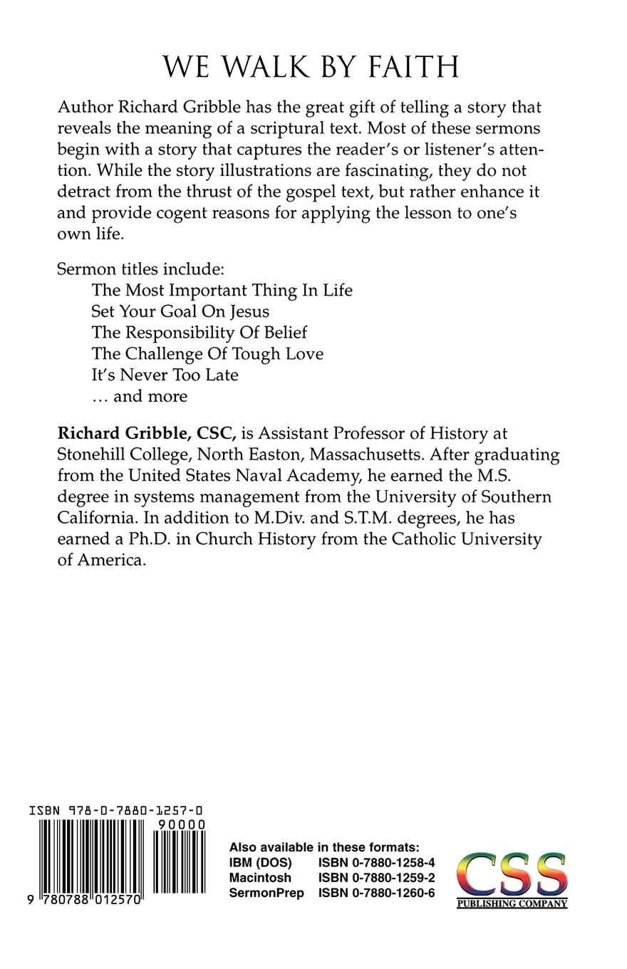 Rückseitencover We Walk by Faith