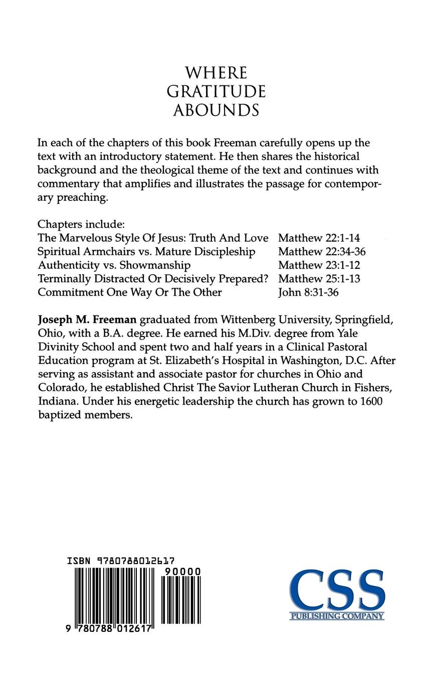 Rückseitencover Where Gratitude Abounds