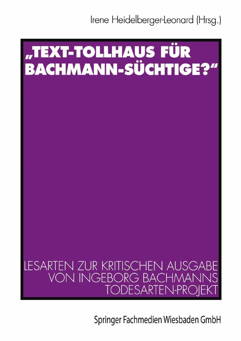 Vorderes Coverbild "Text-Tollhaus für Bachmann-Süchtige?"