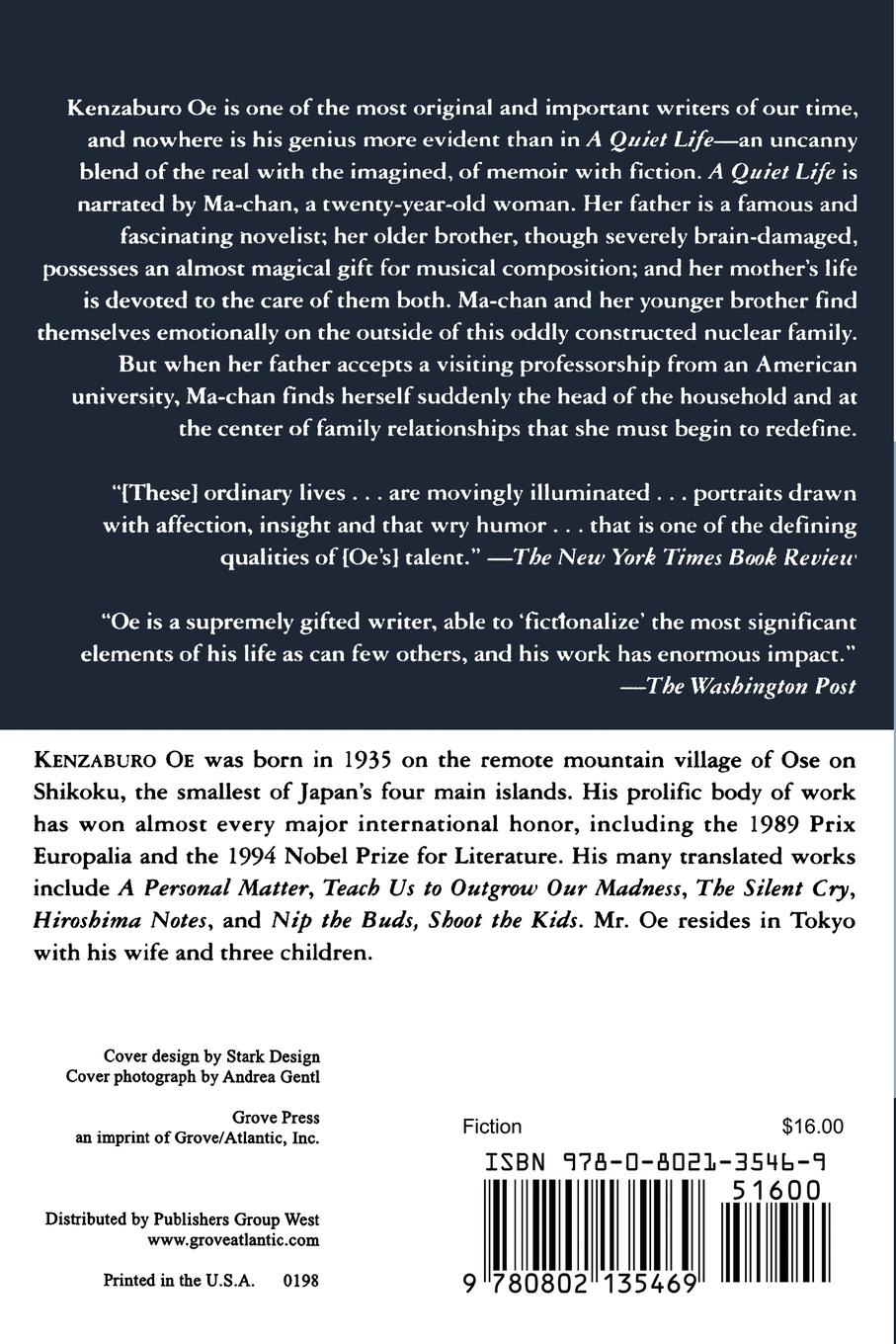 Rückseitencover A Quiet Life