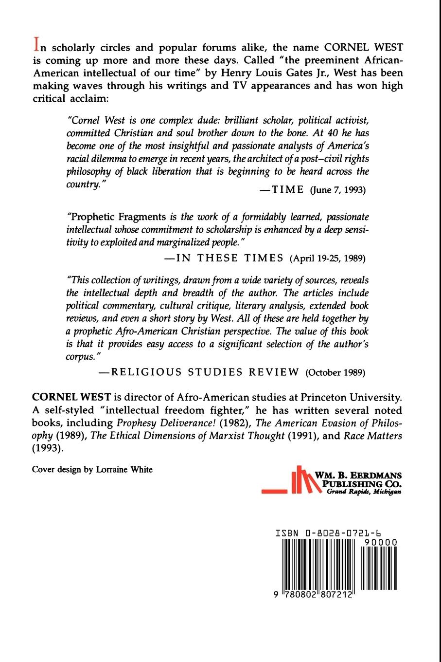 Rückseitencover Prophetic Fragments