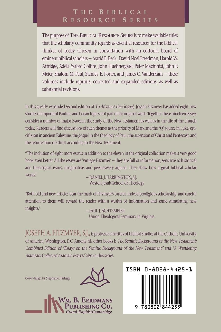 Rückseitencover To Advance the Gospel