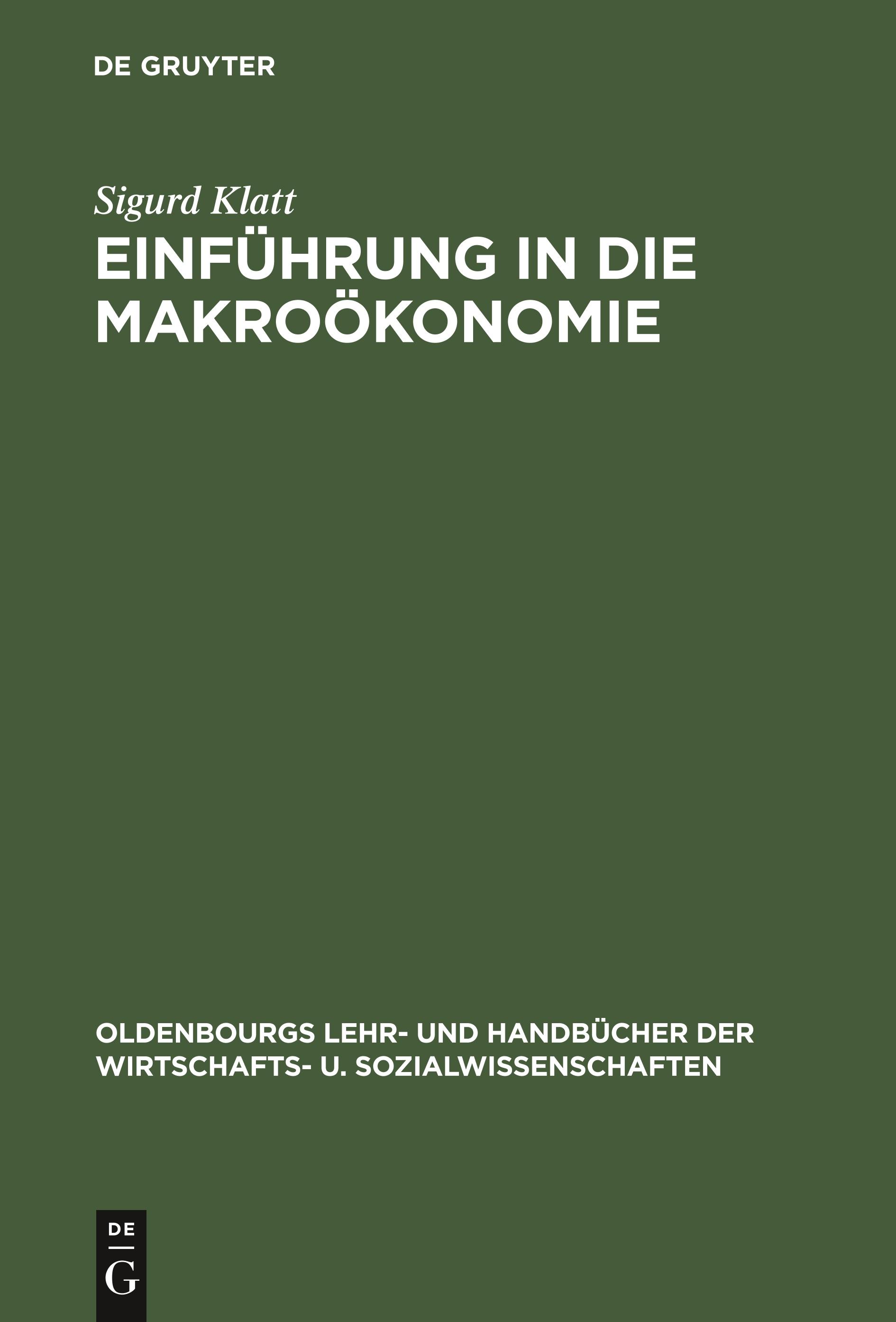 Vorderes Coverbild Einführung in die Makroökonomie
