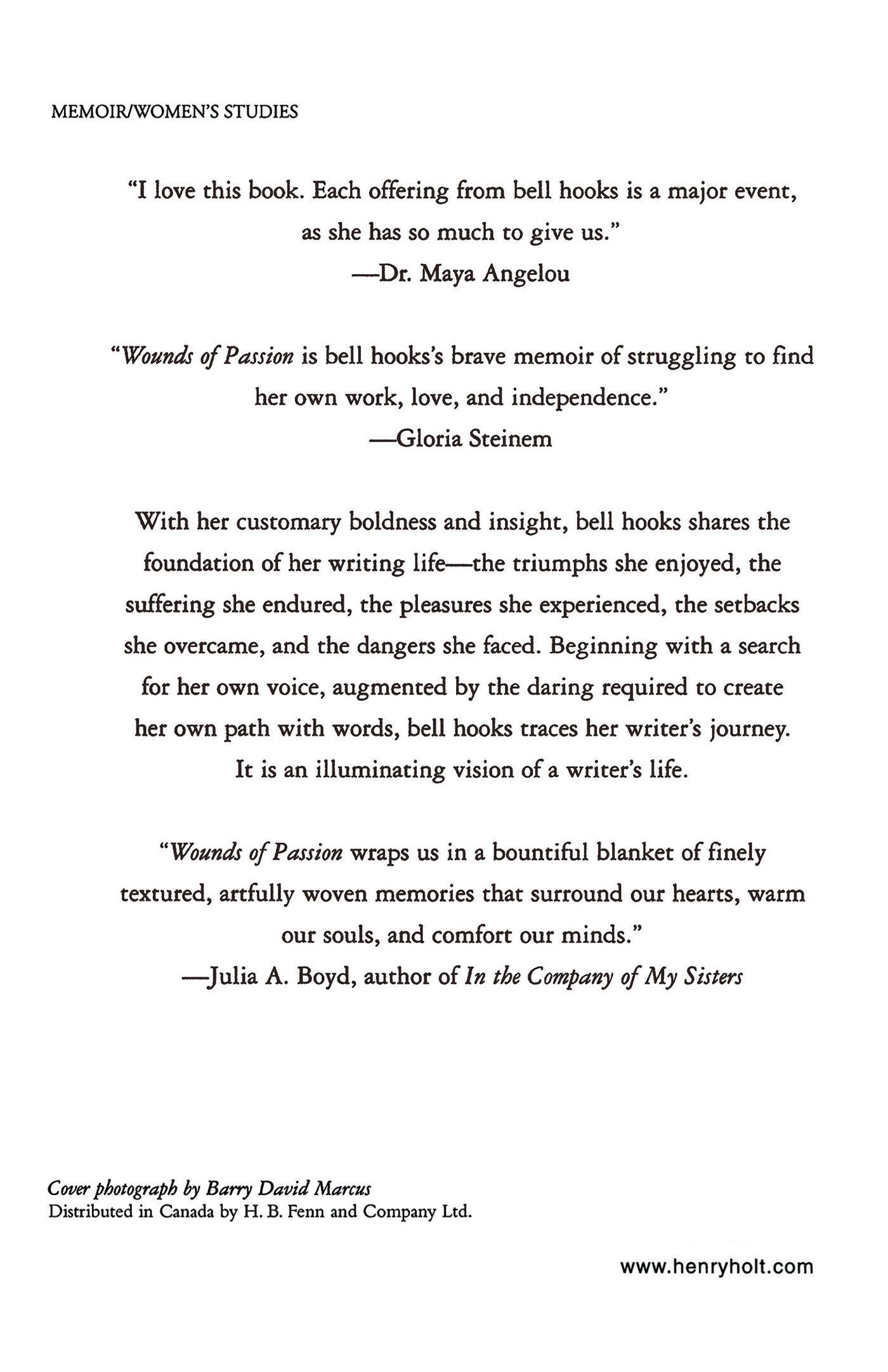 Rückseitencover Wounds of Passion