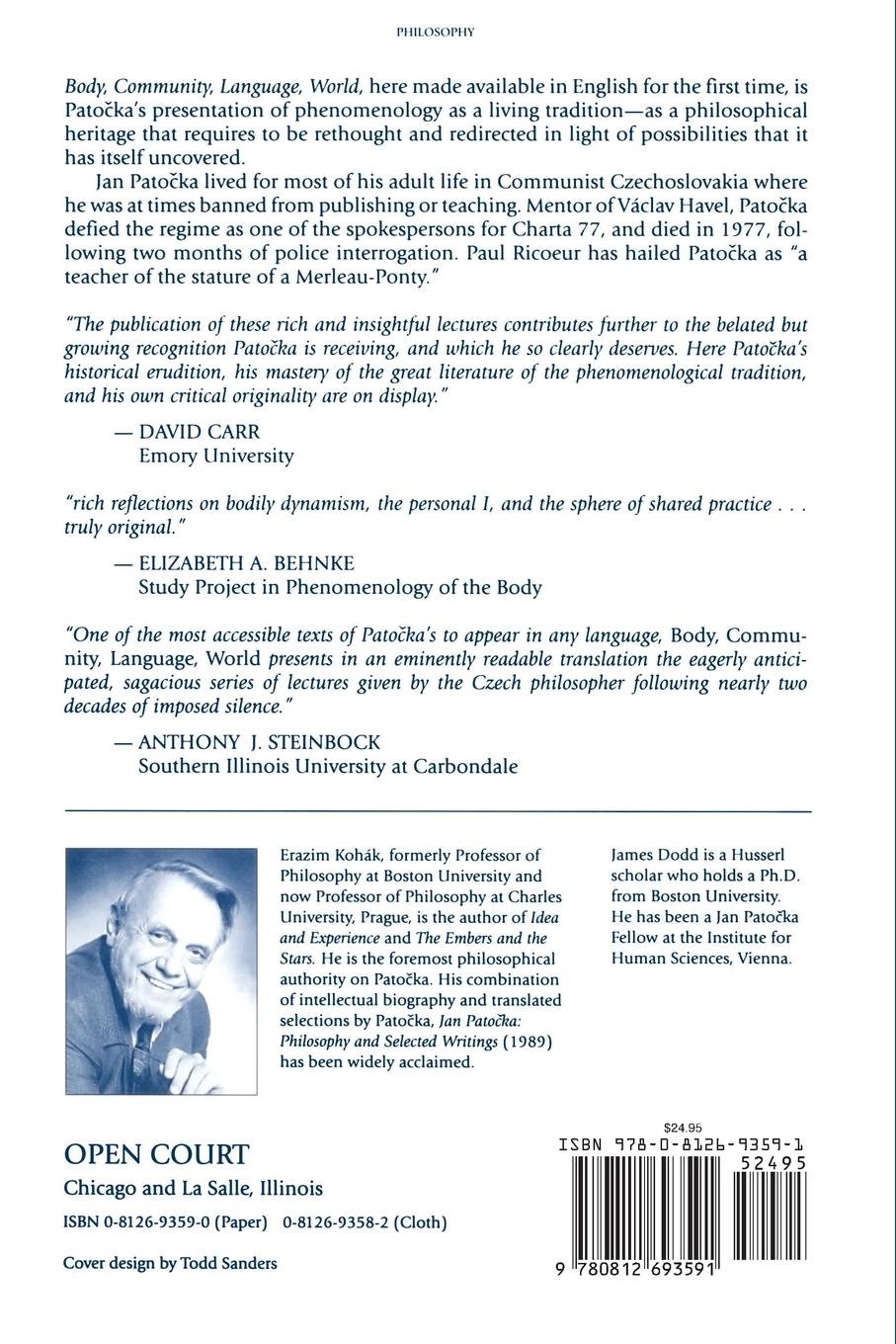 Rückseitencover Body, Community, Language, World