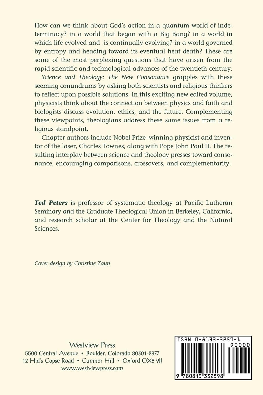 Rückseitencover Science And Theology