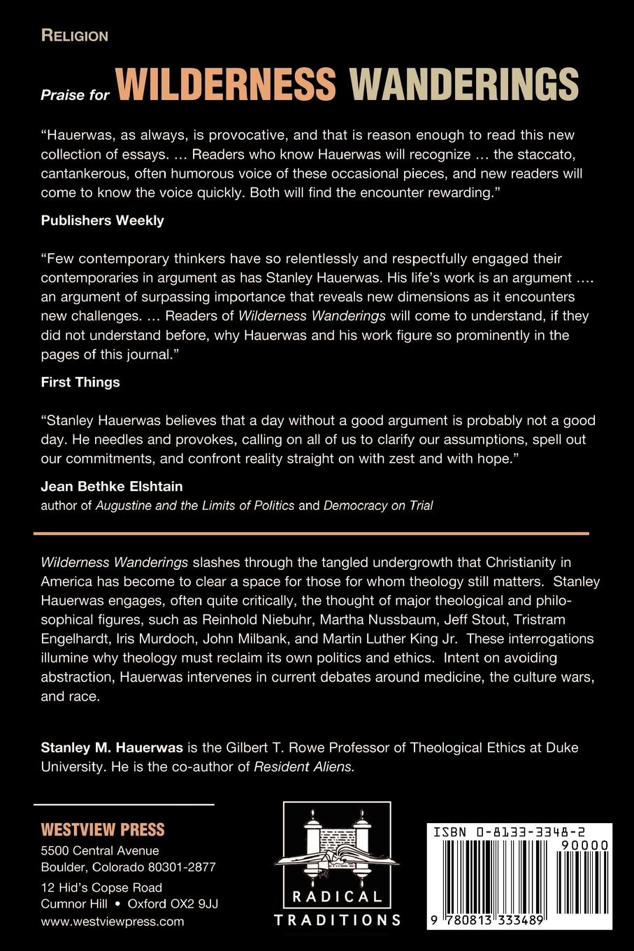 Rückseitencover Wilderness Wanderings