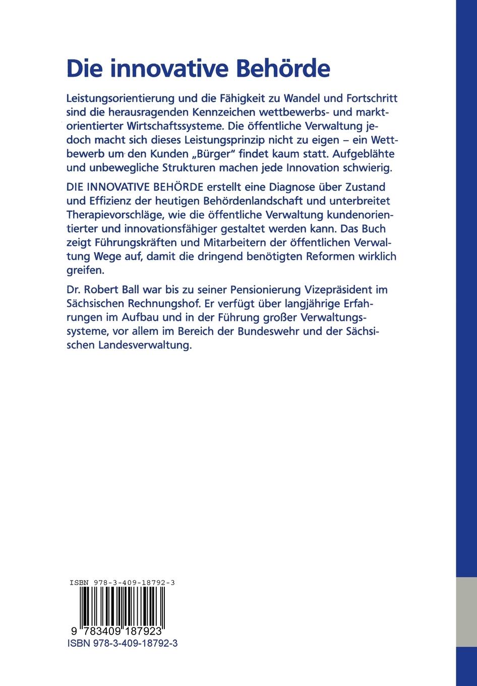 Rückseitencover Die innovative Behörde