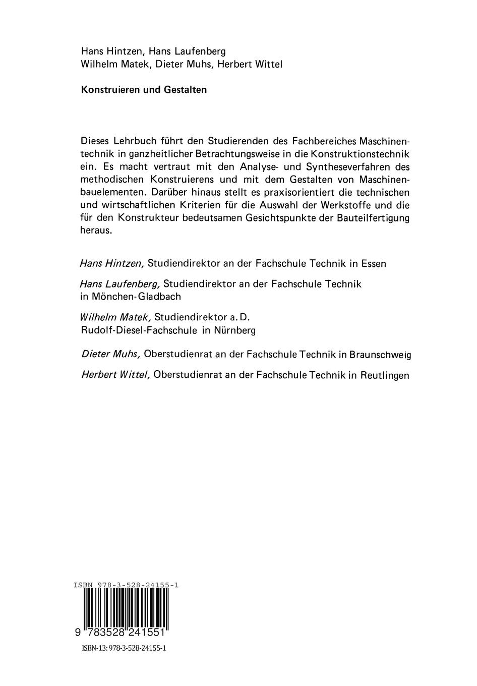 Rückseitencover Konstruieren und Gestalten