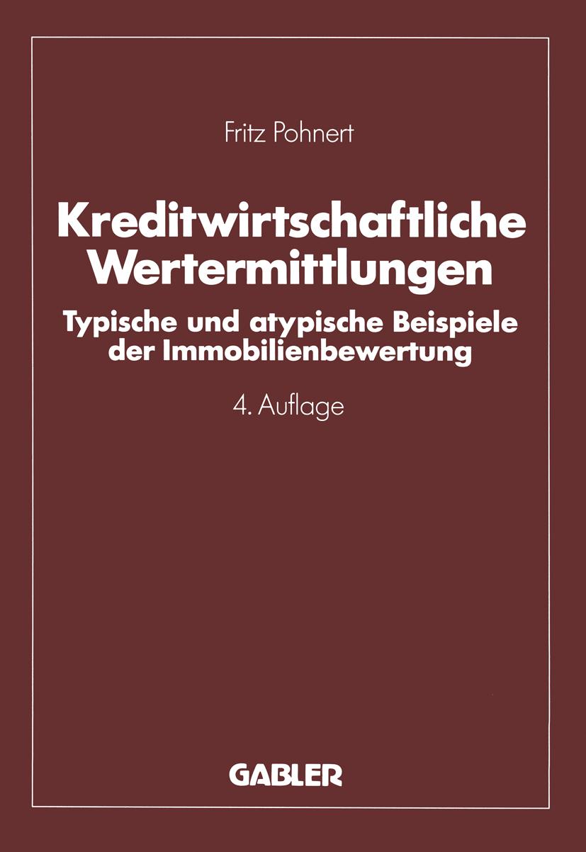 Vorderes Coverbild Kreditwirtschaftliche Wertermittlungen