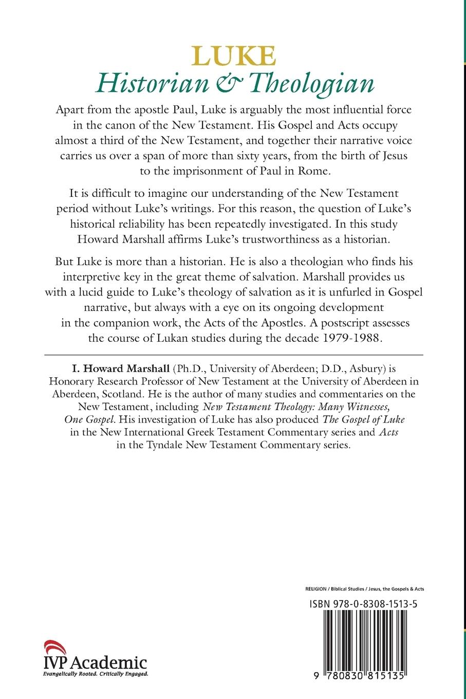 Rückseitencover Luke: Historian & Theologian