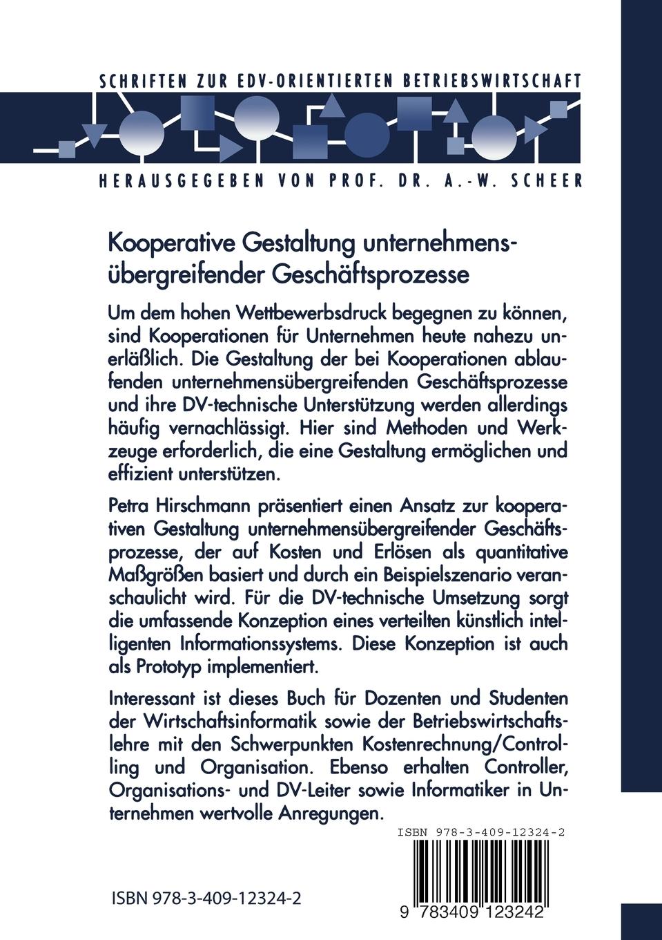 Rückseitencover Kooperative Gestaltung unternehmensübergreifender Geschäftsprozesse
