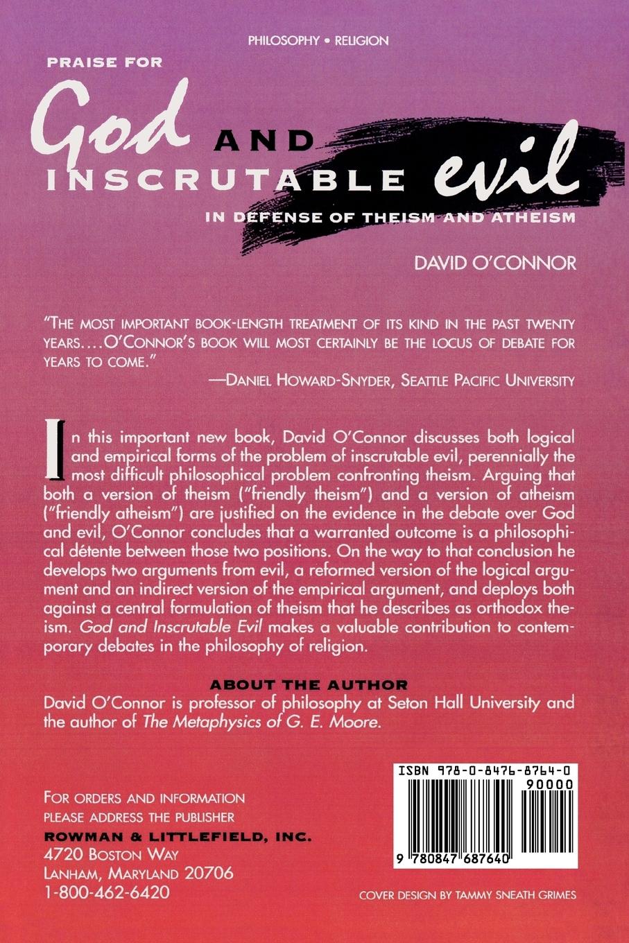 Rückseitencover God and Inscrutable Evil