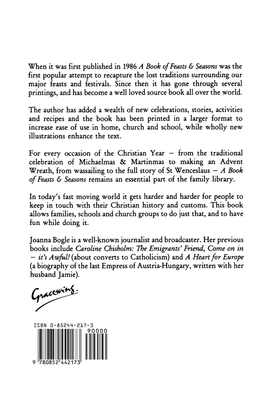 Rückseitencover Book of Feasts and Seasons