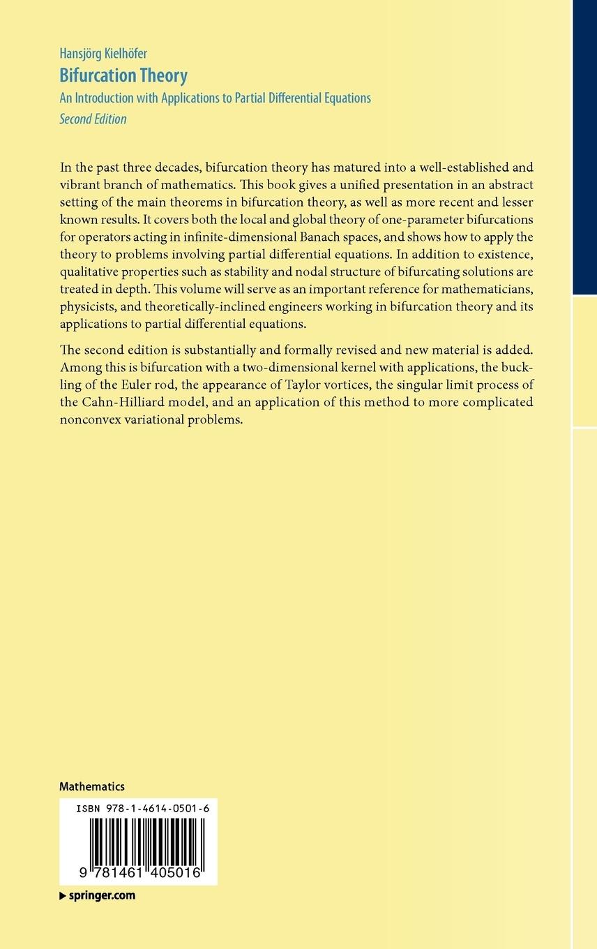 Rückseitencover Bifurcation Theory
