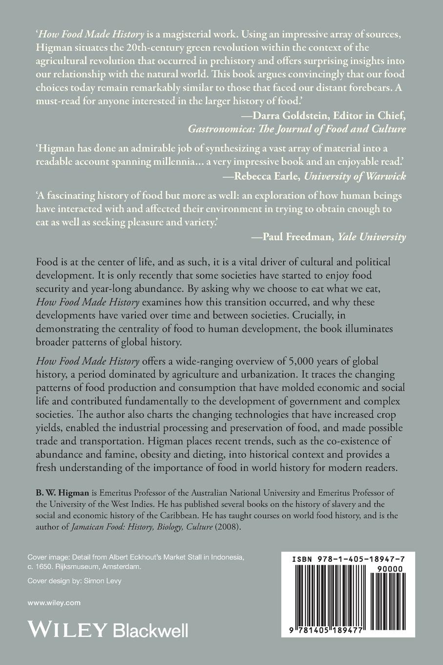 Rückseitencover How Food Made History