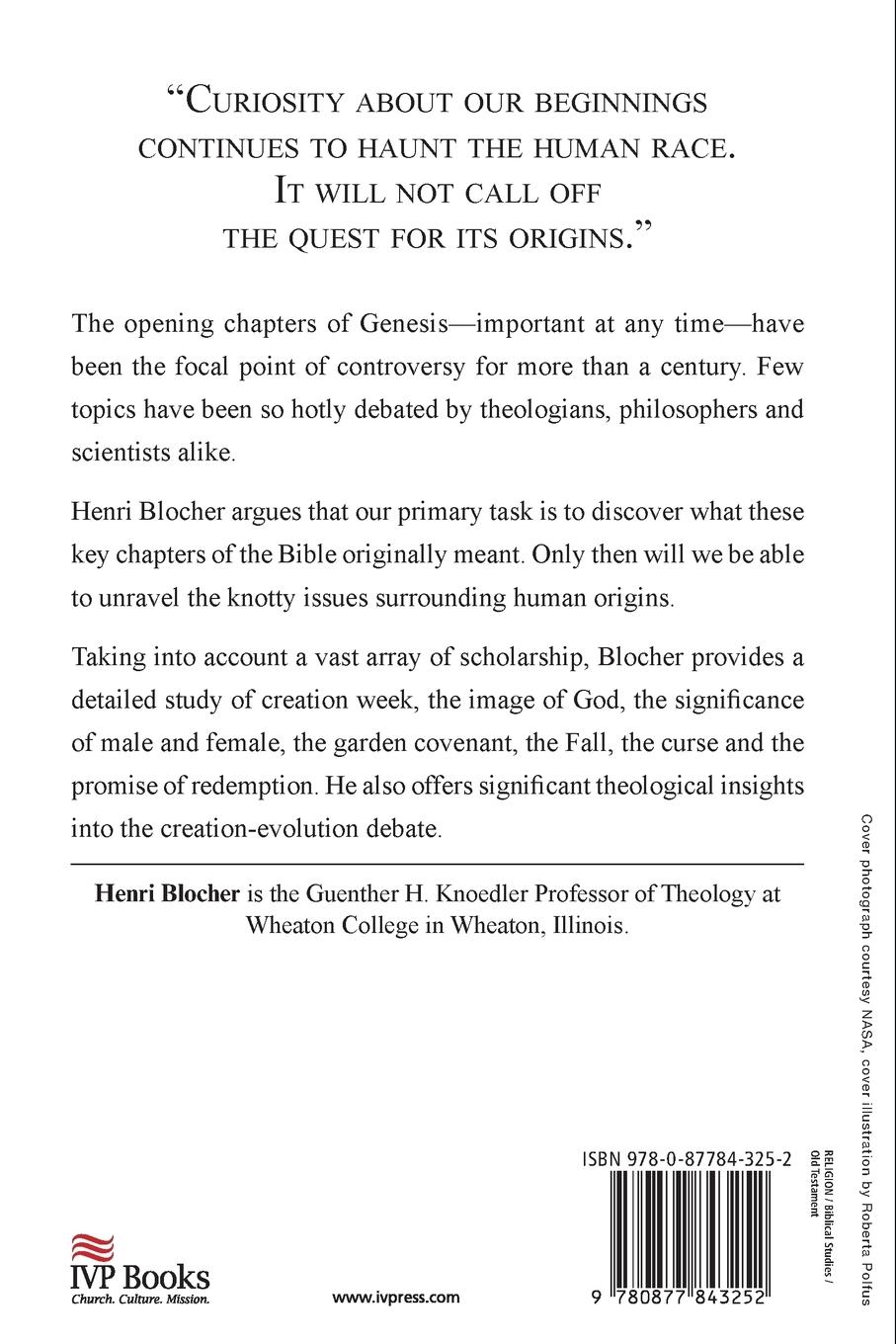 Rückseitencover In the Beginning