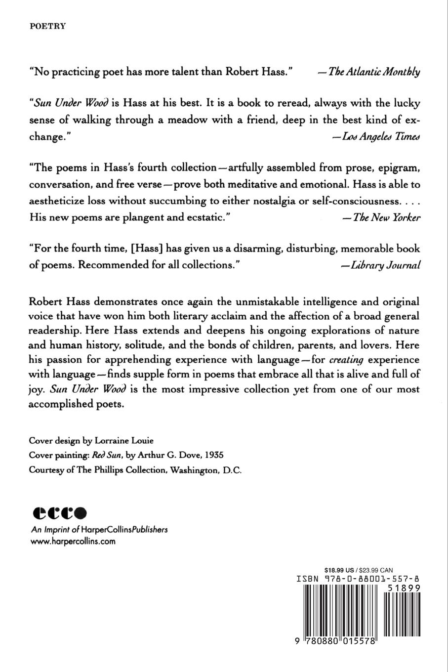 Rückseitencover Sun Under Wood