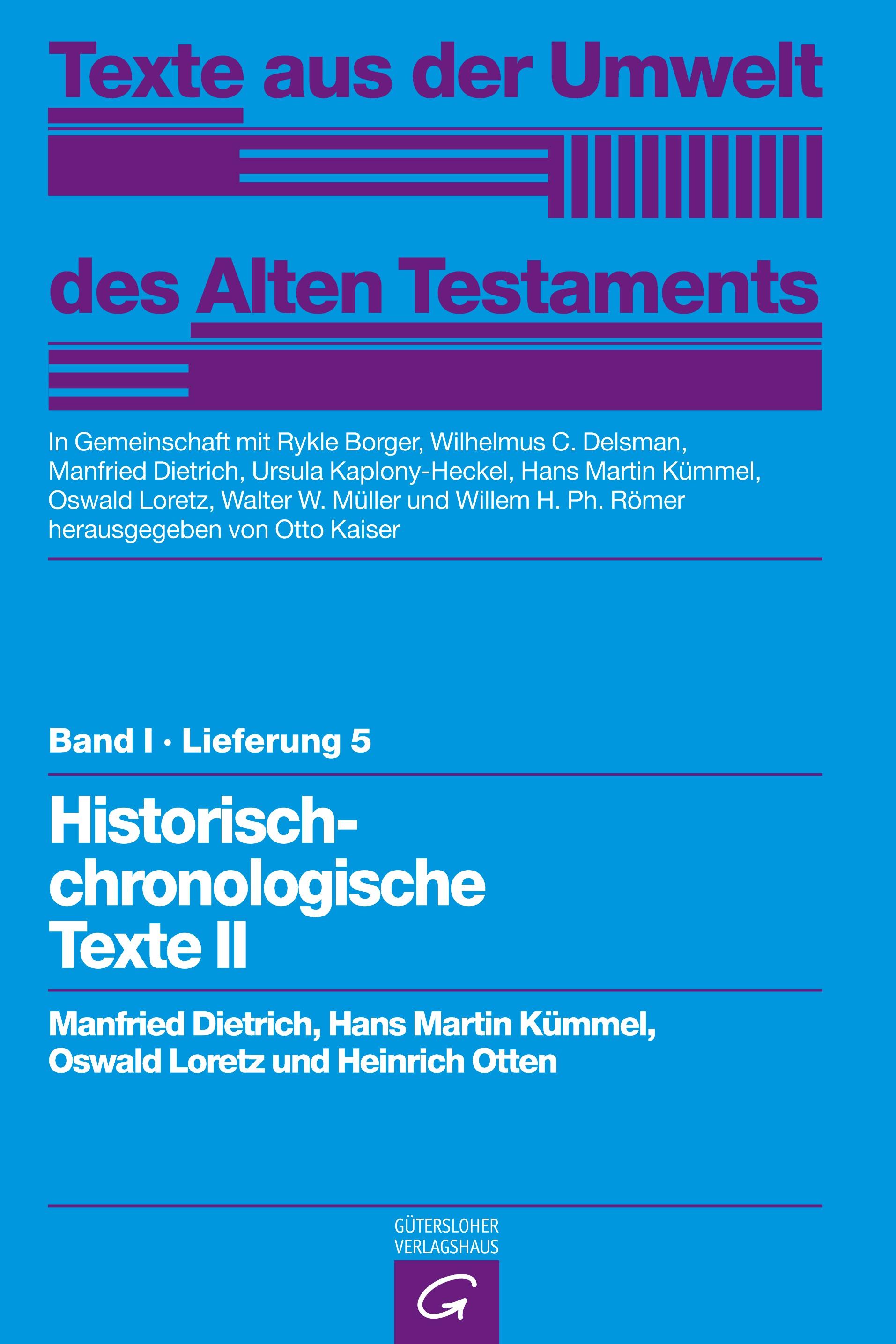 Vorderes Coverbild Historisch-chronologische Texte II